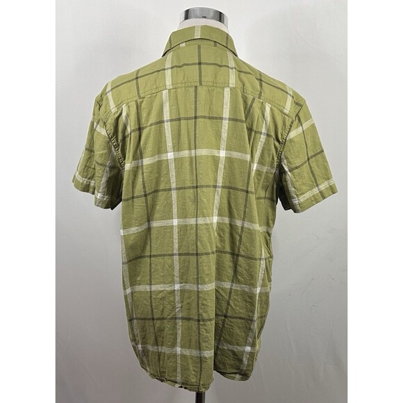 Carhartt XL Relaxed Fit Rugged Flex Work Shirt Green Plaid Short Sleeve - Picture 4 of 4